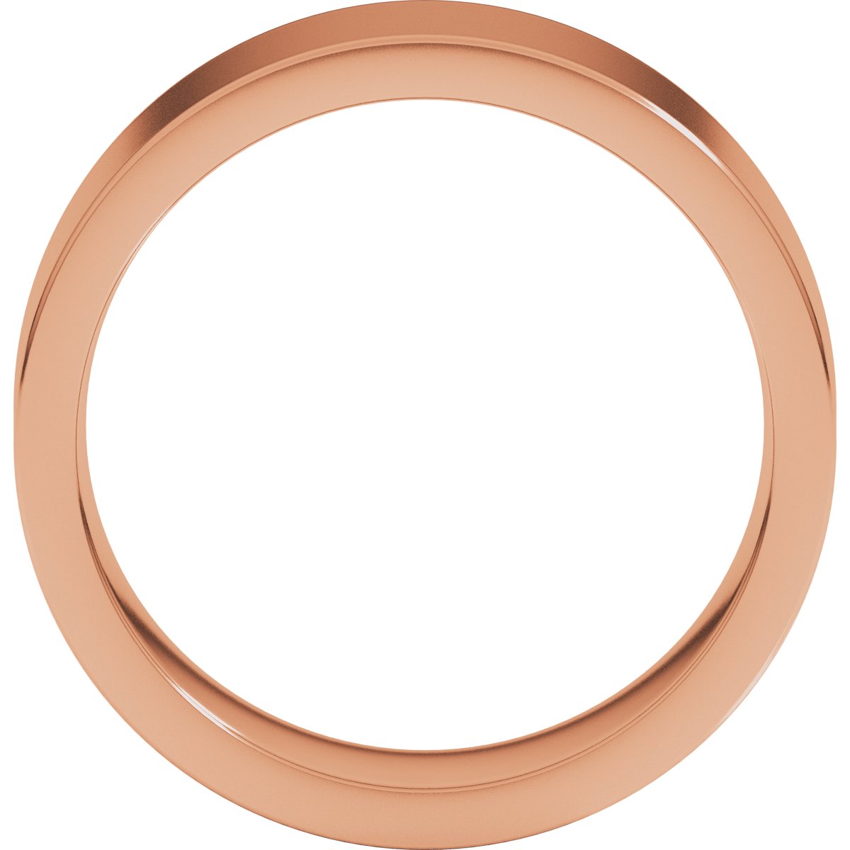 7 mm Comfort-Fit Flat Band in 14k rose gold