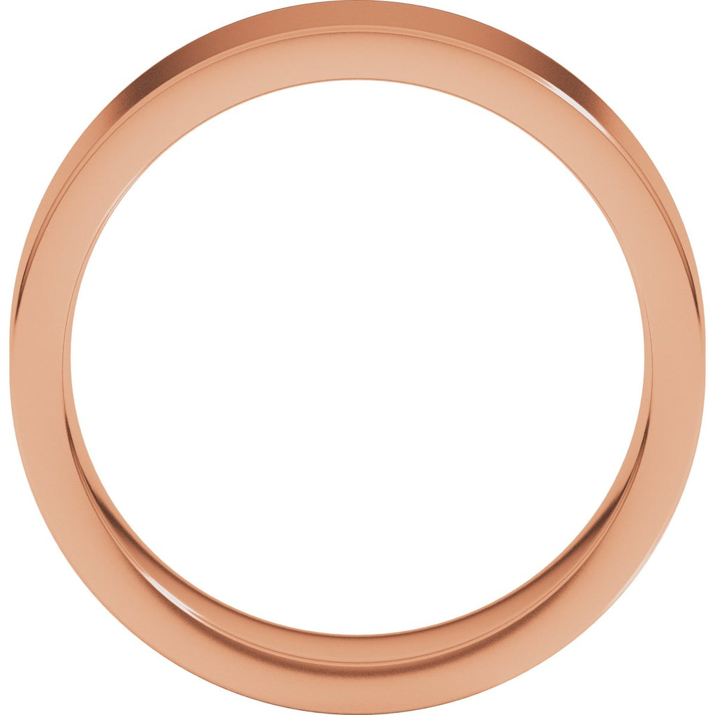 6 mm Comfort-Fit Flat Band in 14k rose gold