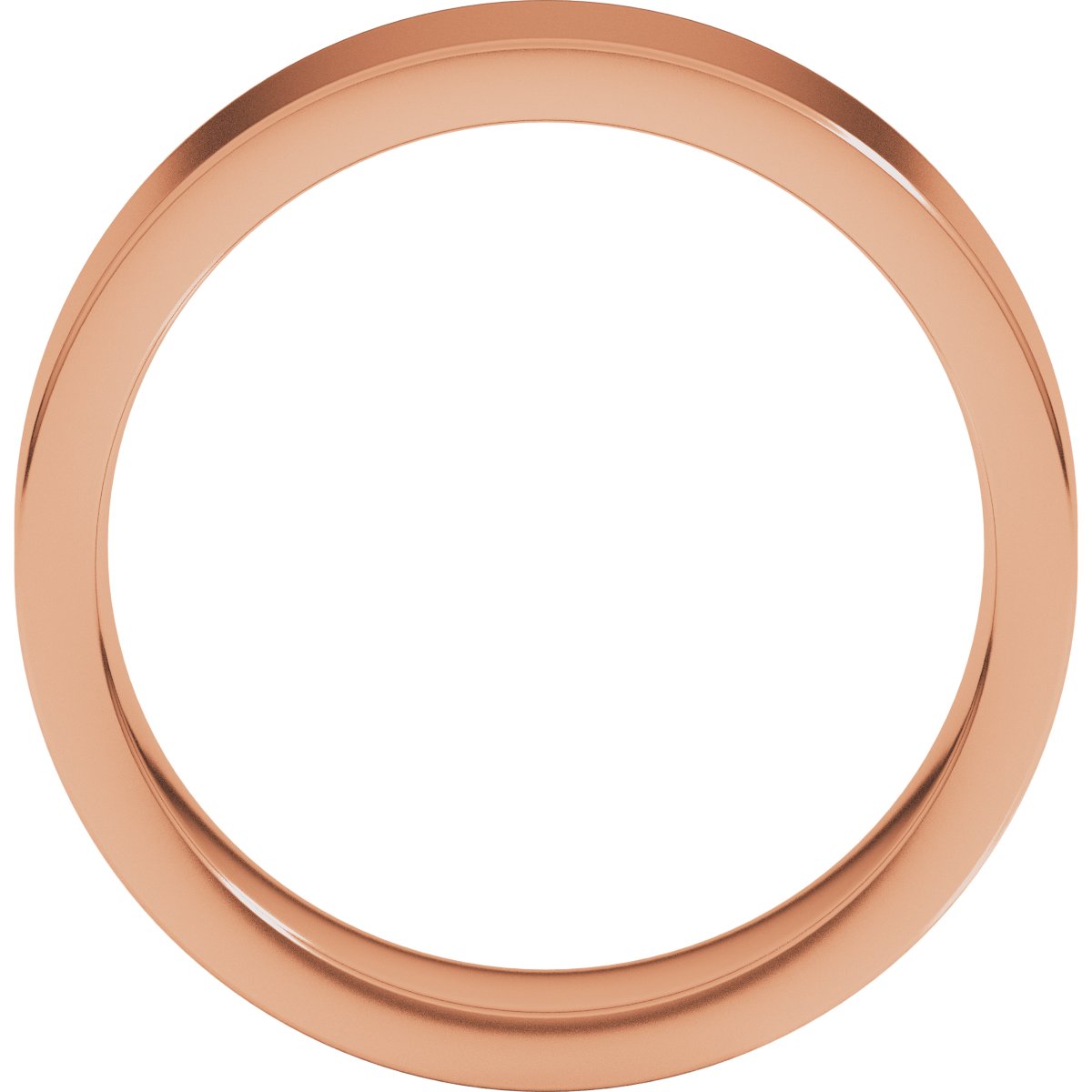6 mm Comfort-Fit Flat Band in 14k rose gold