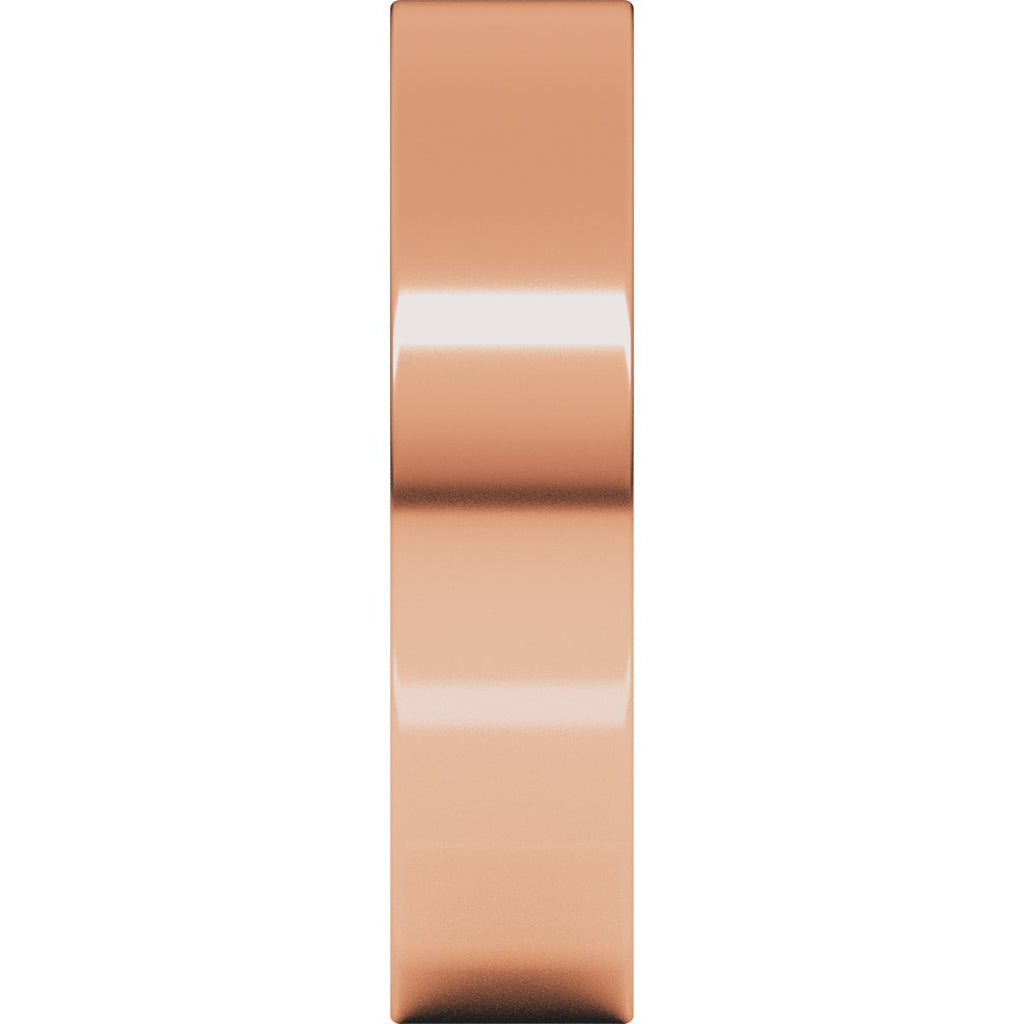 5 mm Comfort-Fit Flat Band in 14k rose gold