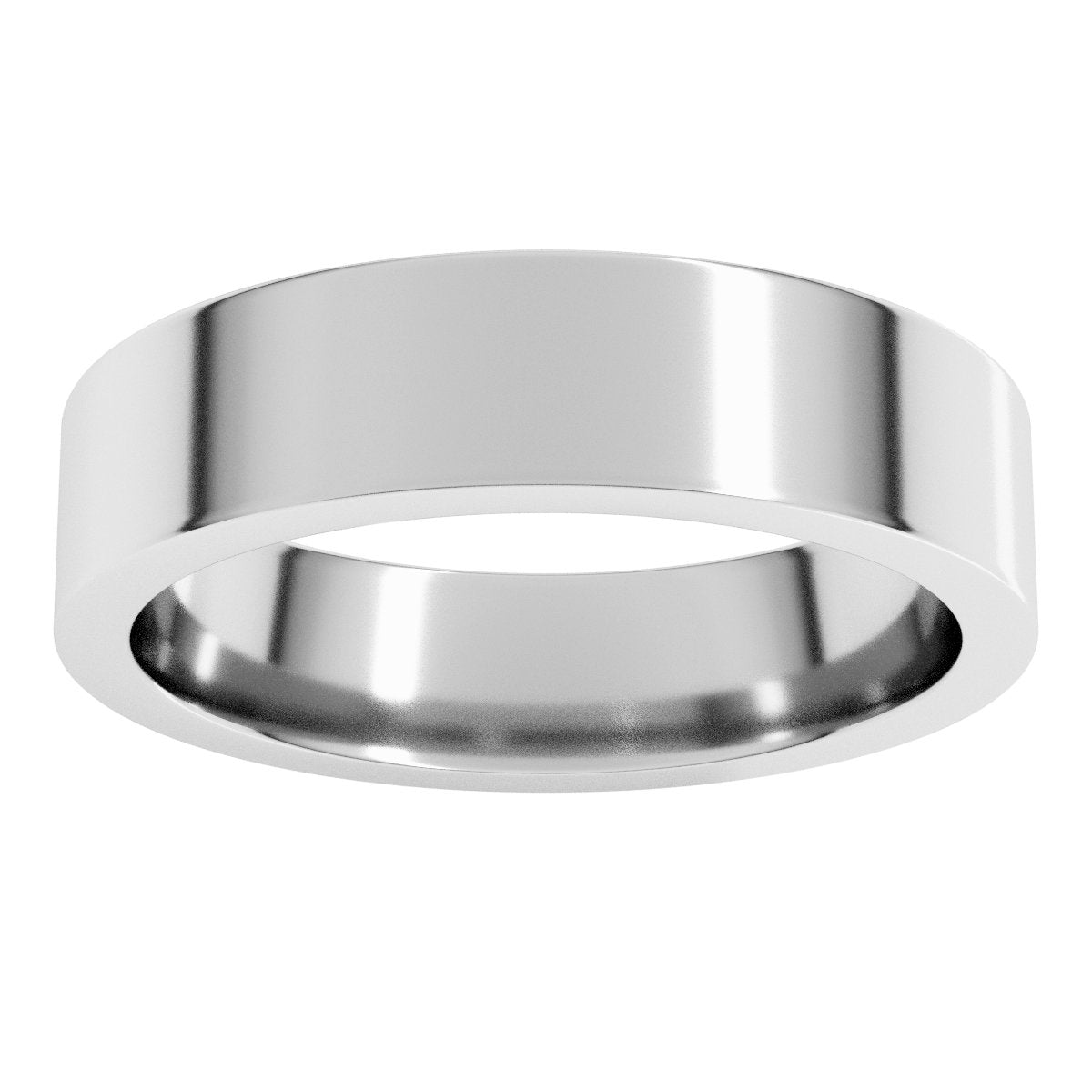 5 mm Comfort-Fit Flat Band in 14k white gold