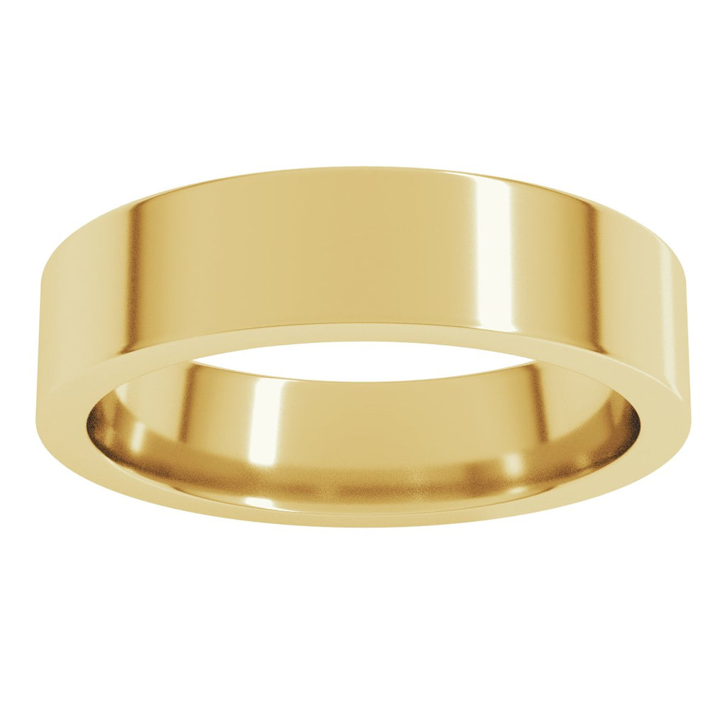 5 mm Comfort-Fit Flat Band in 14k yellow gold