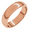 5 mm Half Round Band in 14k rose gold