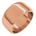 10 mm Half Round Band in 14k rose gold