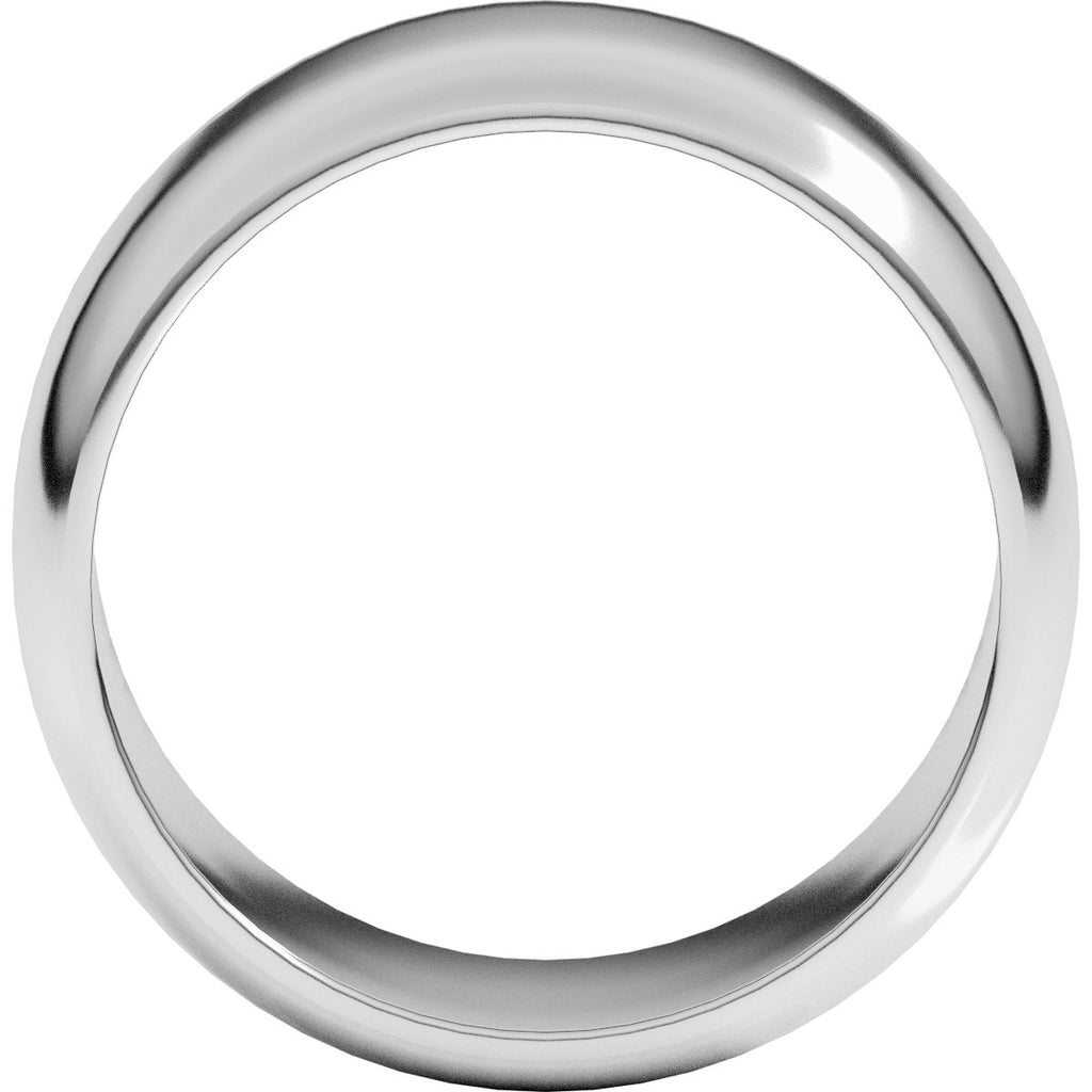 10 mm Half Round Band in 14k white gold