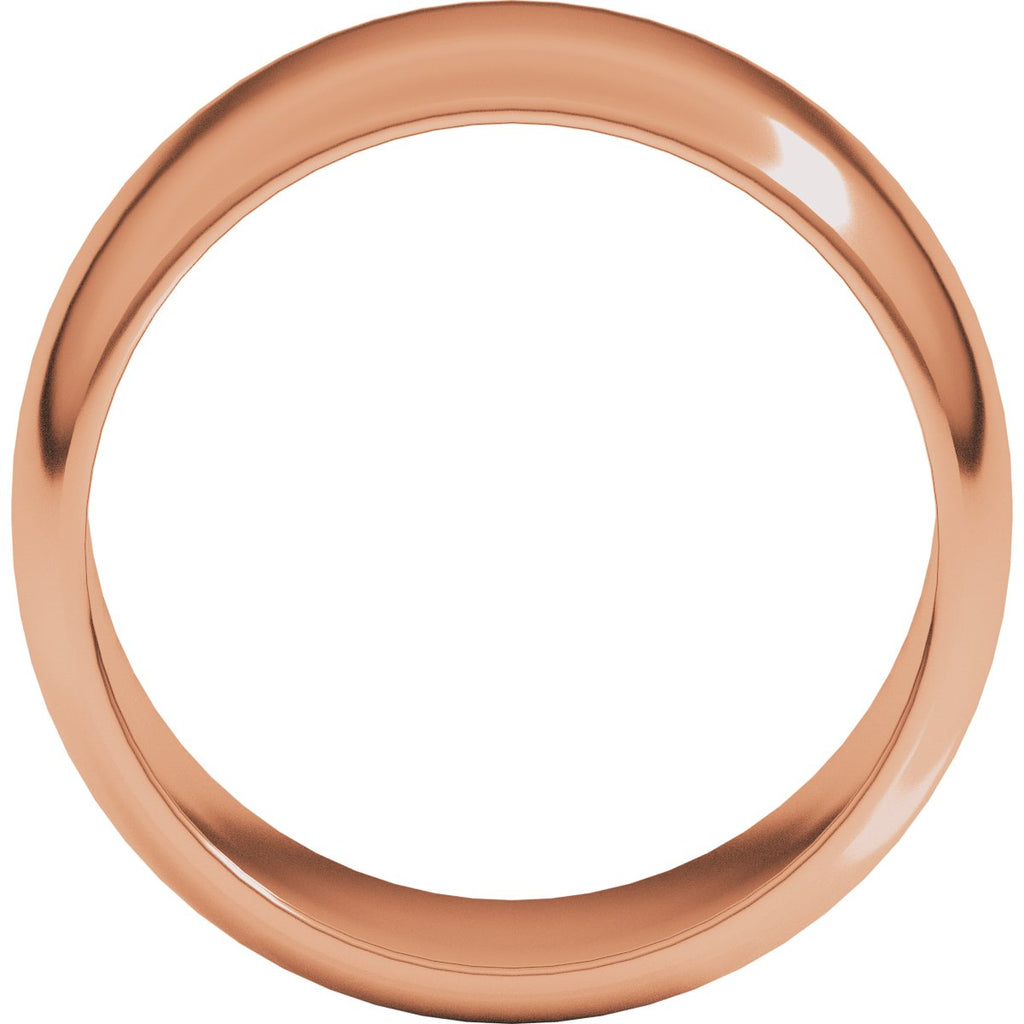 10 mm Half Round Band in 14k rose gold