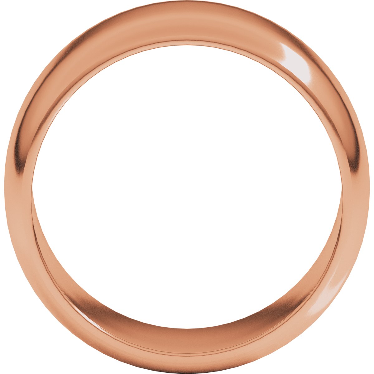 10 mm Half Round Band in 14k rose gold