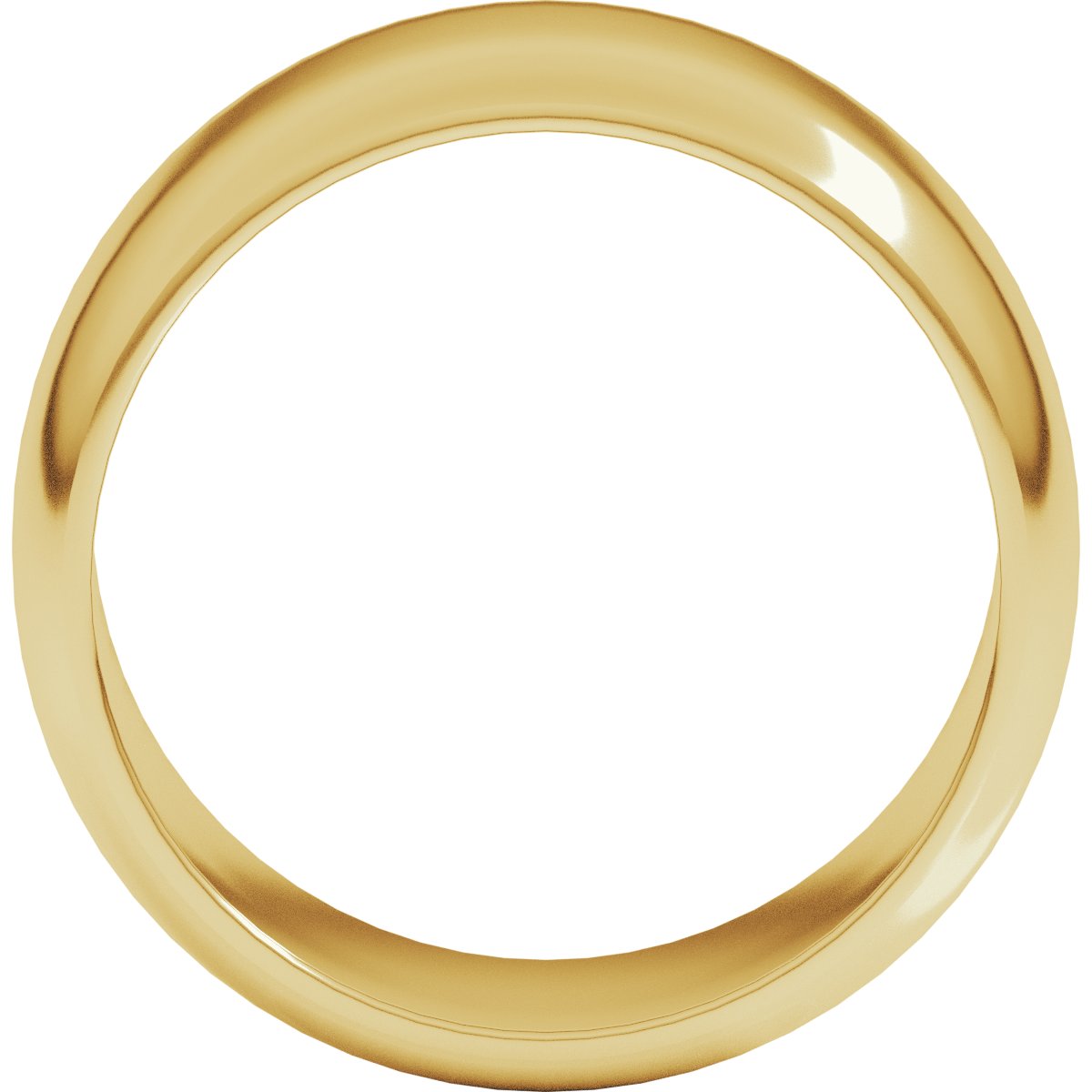 10 mm Half Round Band in 14k yellow gold