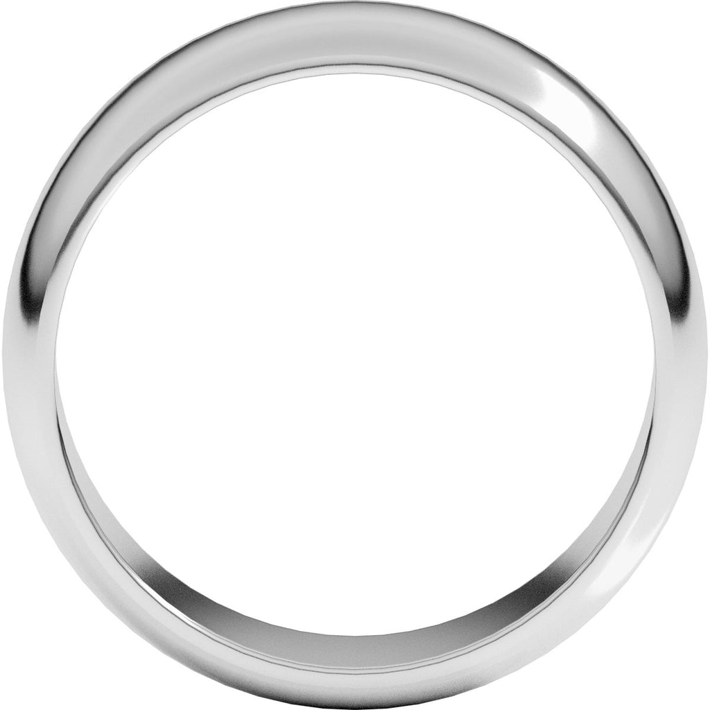 7 mm Half Round Band in 14k white gold