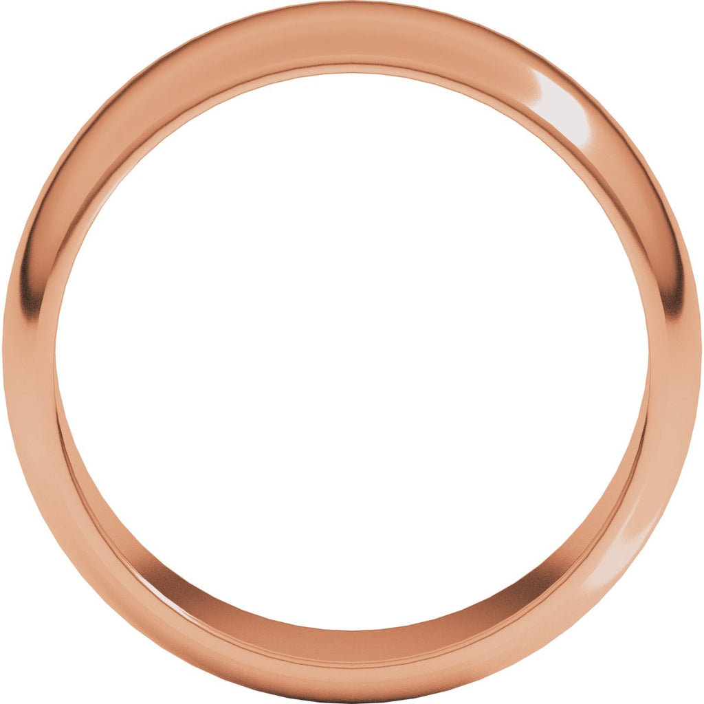 7 mm Half Round Band in 14k rose gold