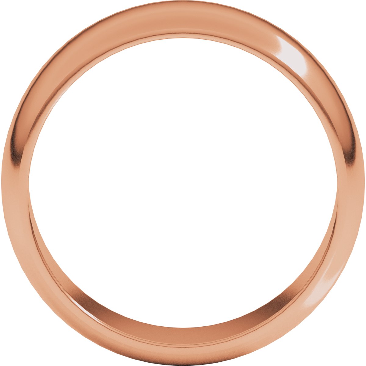 7 mm Half Round Band in 14k rose gold