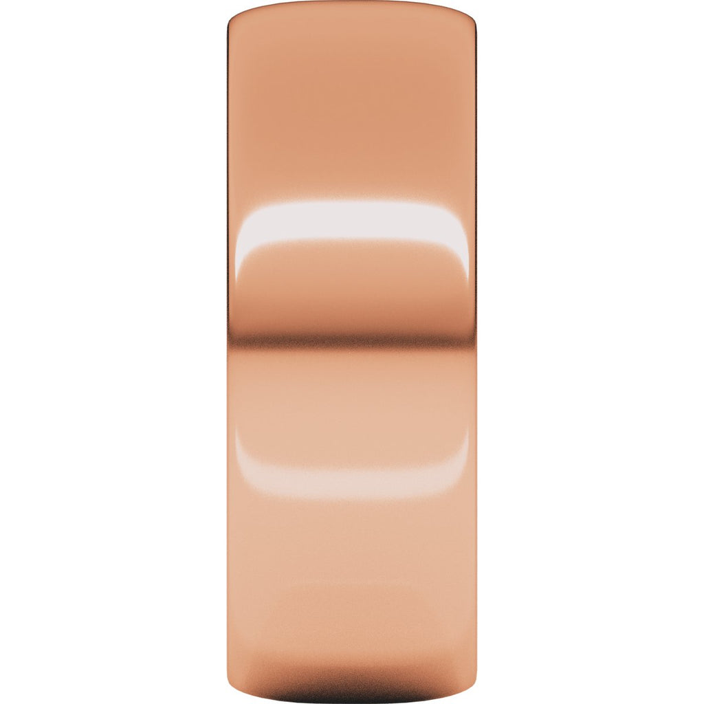 7 mm Lightweight Half Round Band in 14k rose gold