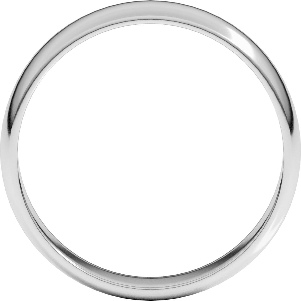 5 mm Lightweight Half Round Band in 14k white gold