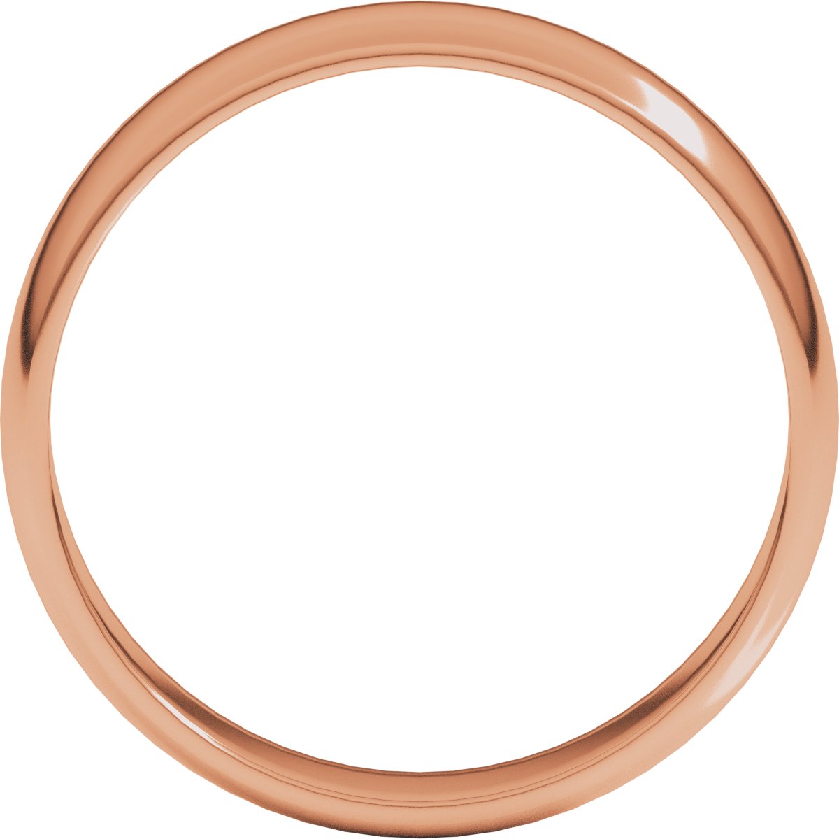5 mm Lightweight Half Round Band in 14k rose gold