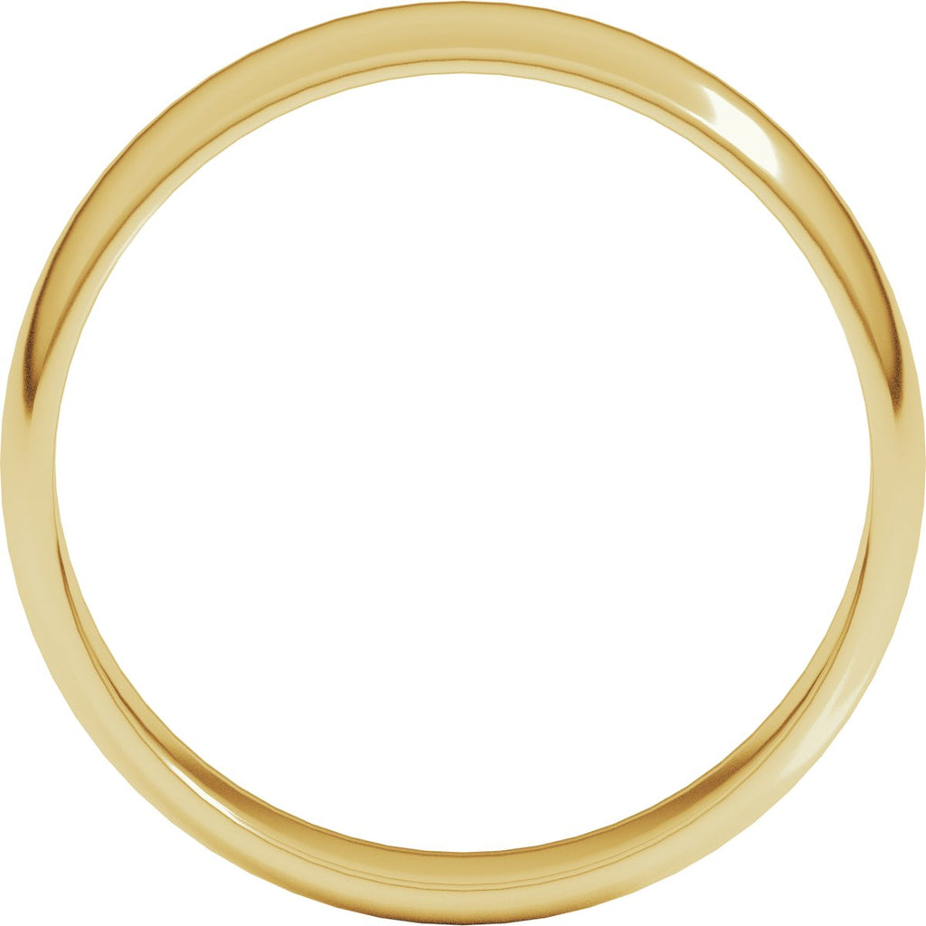 5 mm Lightweight Half Round Band in 14k yellow gold