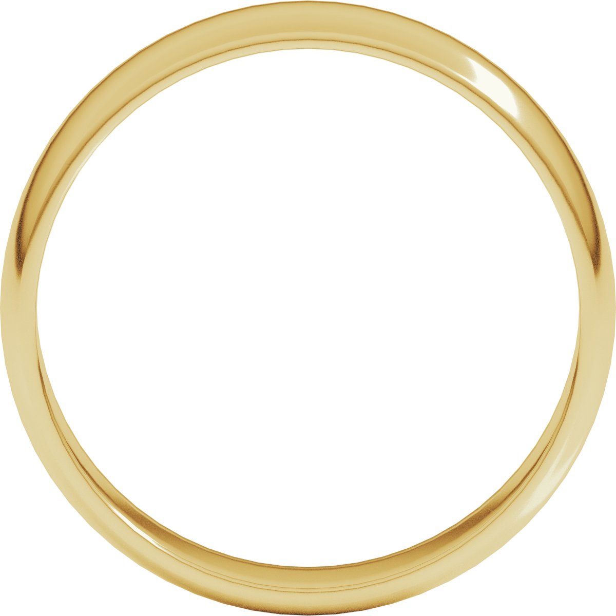 5 mm Lightweight Half Round Band in 14k yellow gold