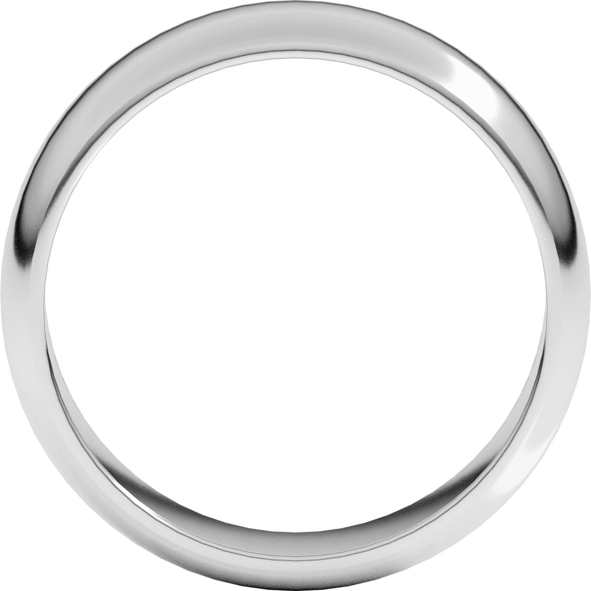 6 mm Half Round Band in 14k white gold