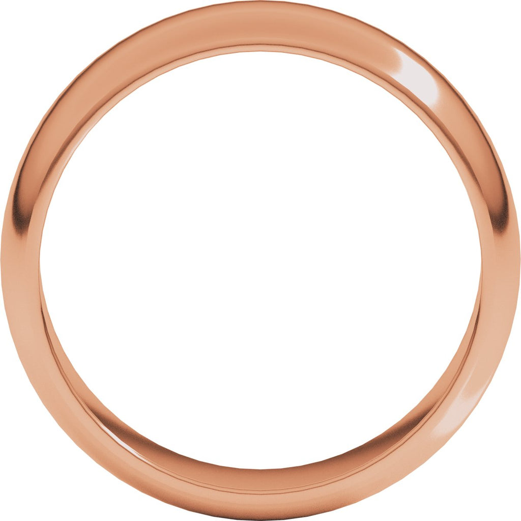 6 mm Half Round Band in 14k rose gold