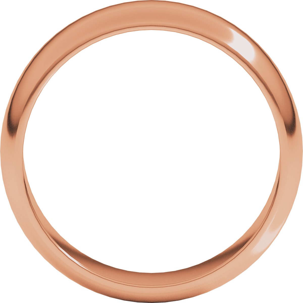 6 mm Half Round Band in 14k rose gold
