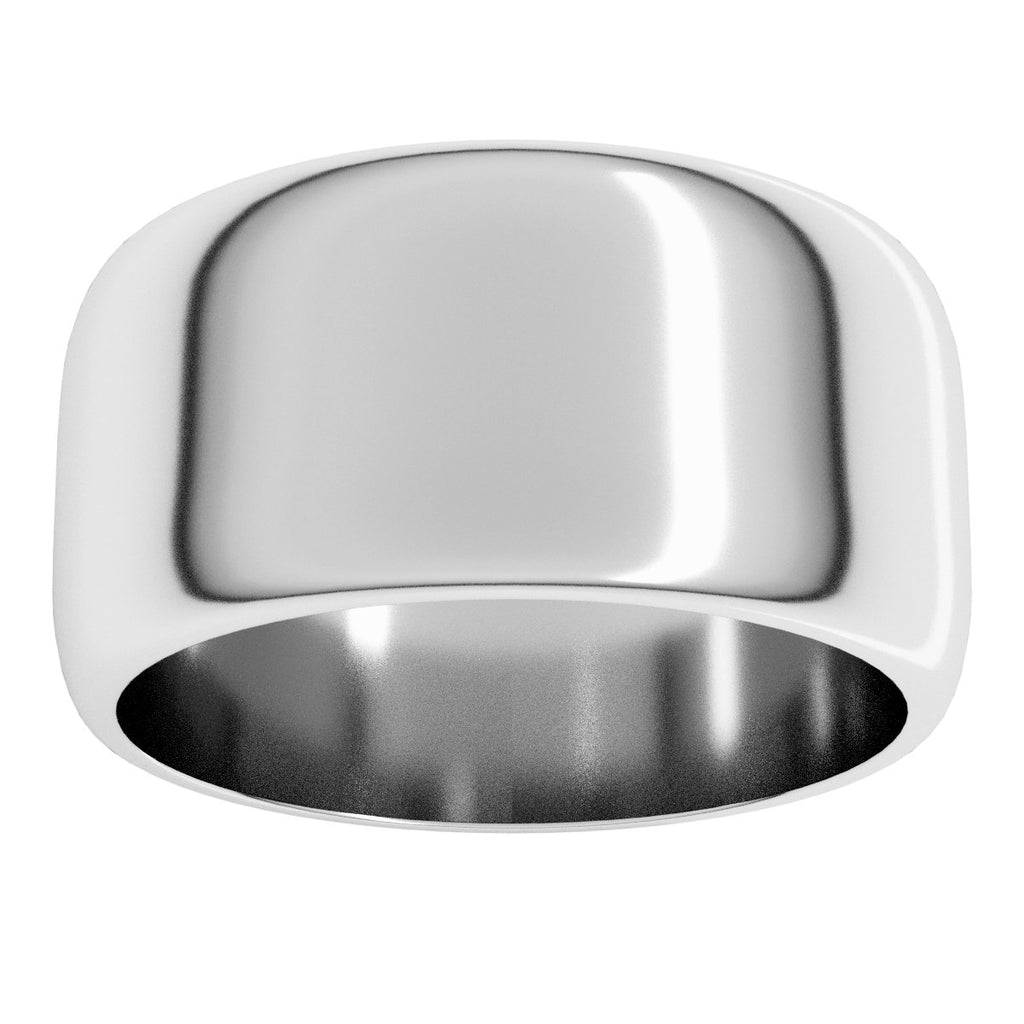 10 mm Half Round Band in 14k white gold
