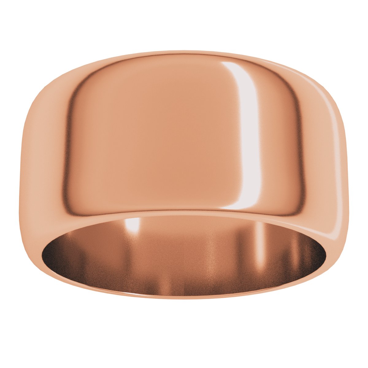 10 mm Half Round Band in 14k rose gold