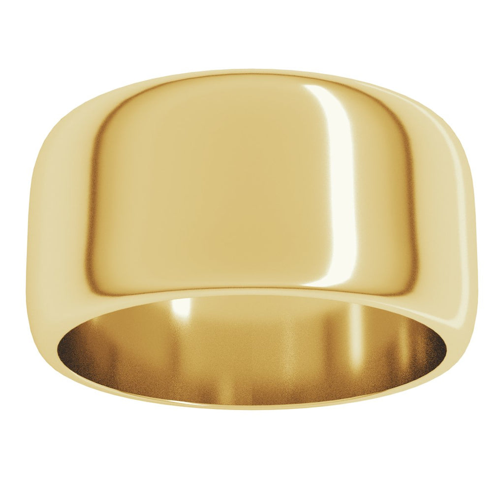 10 mm Half Round Band in 14k yellow gold