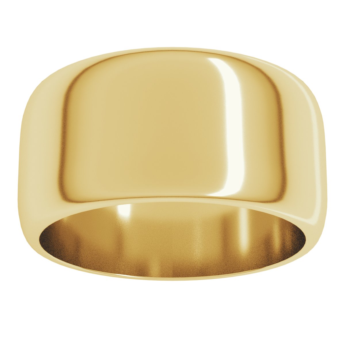10 mm Half Round Band in 14k yellow gold