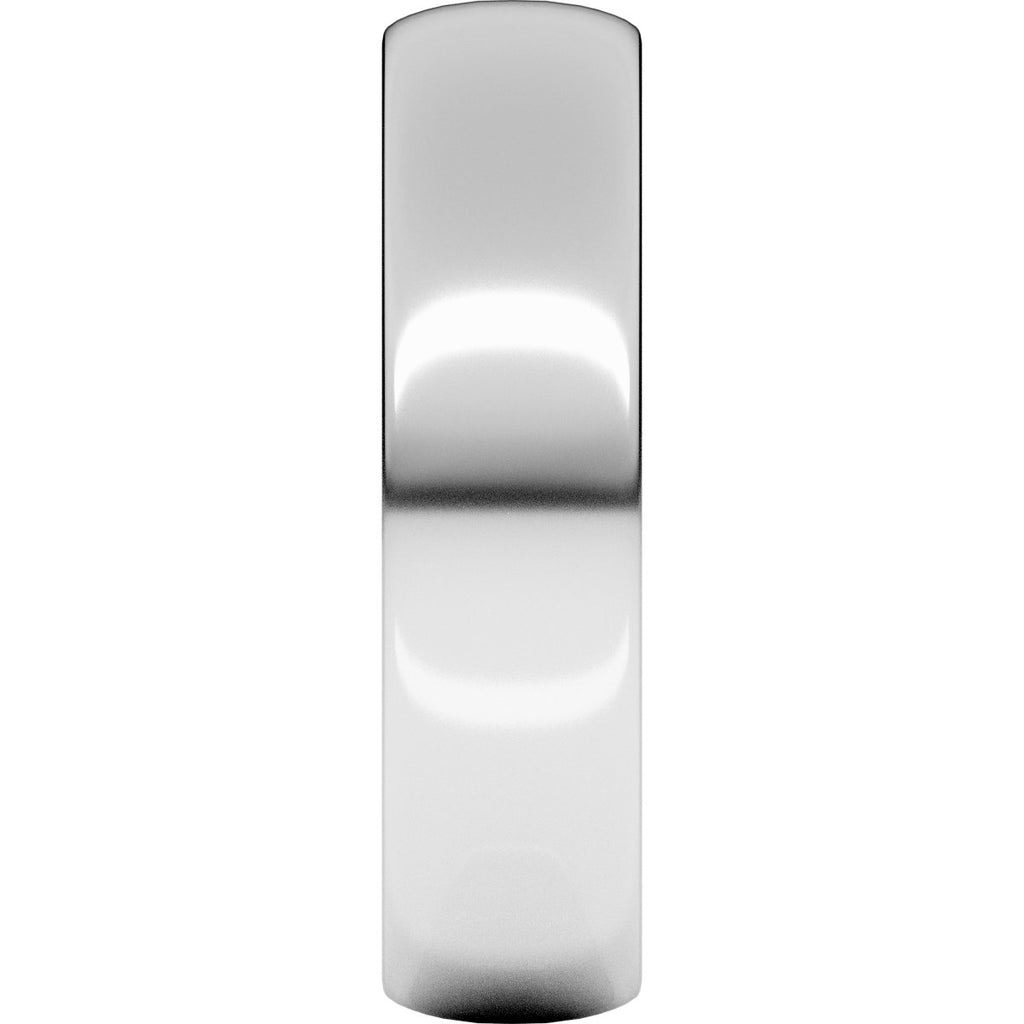 5 mm Lightweight Half Round Band in 14k white gold