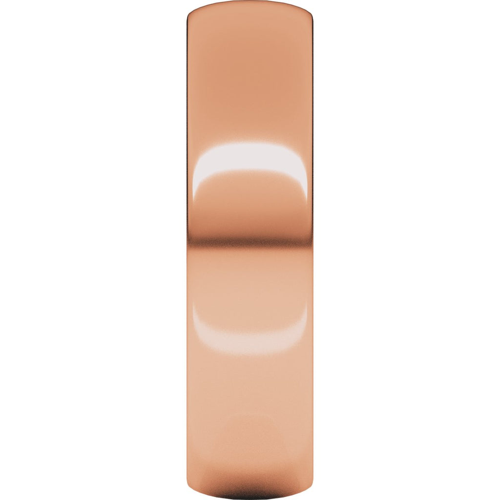5 mm Lightweight Half Round Band in 14k rose gold