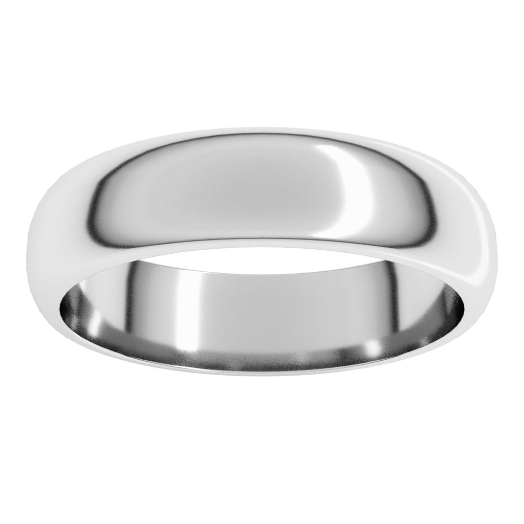 5 mm Half Round Band in 14k white gold