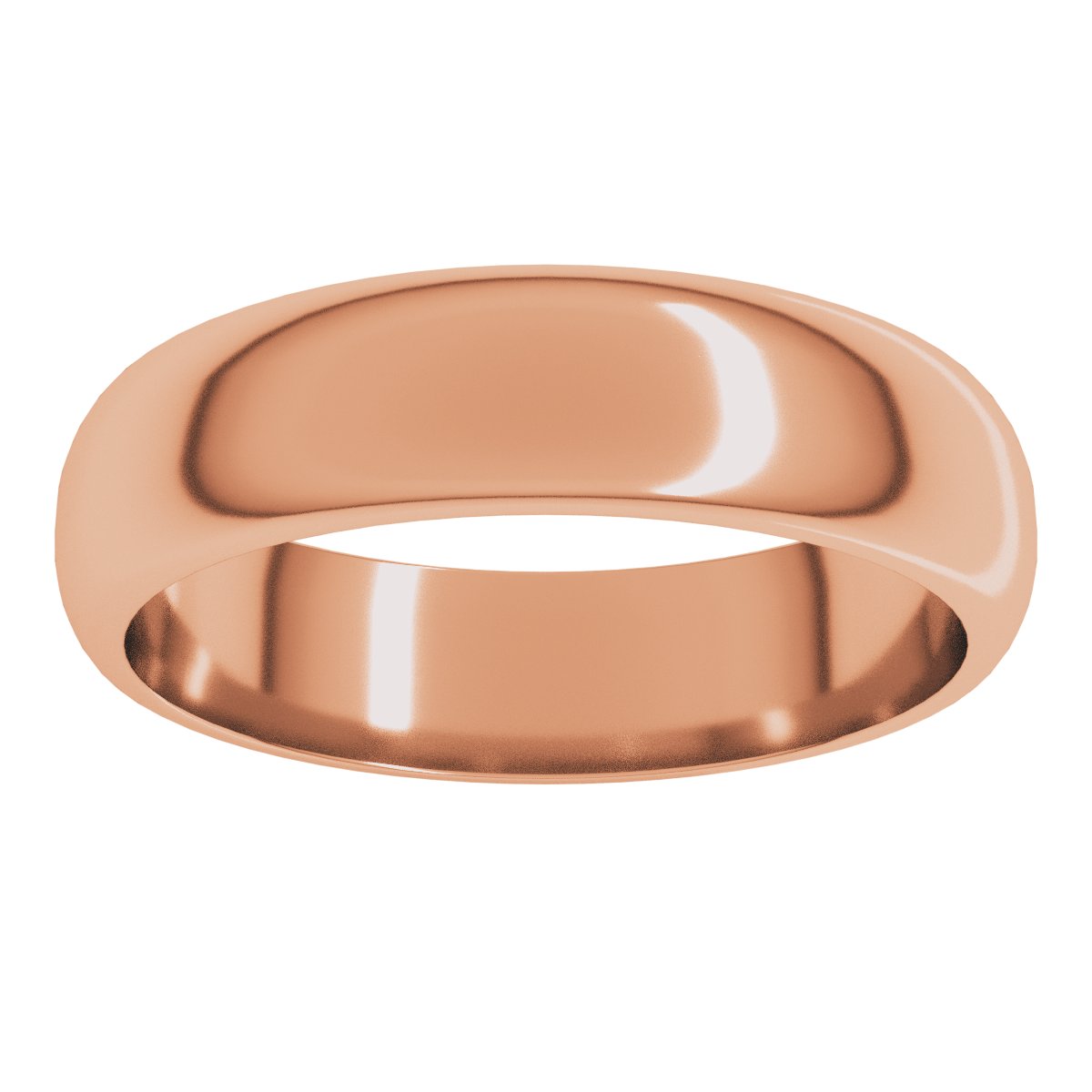 5 mm Half Round Band in 14k rose gold