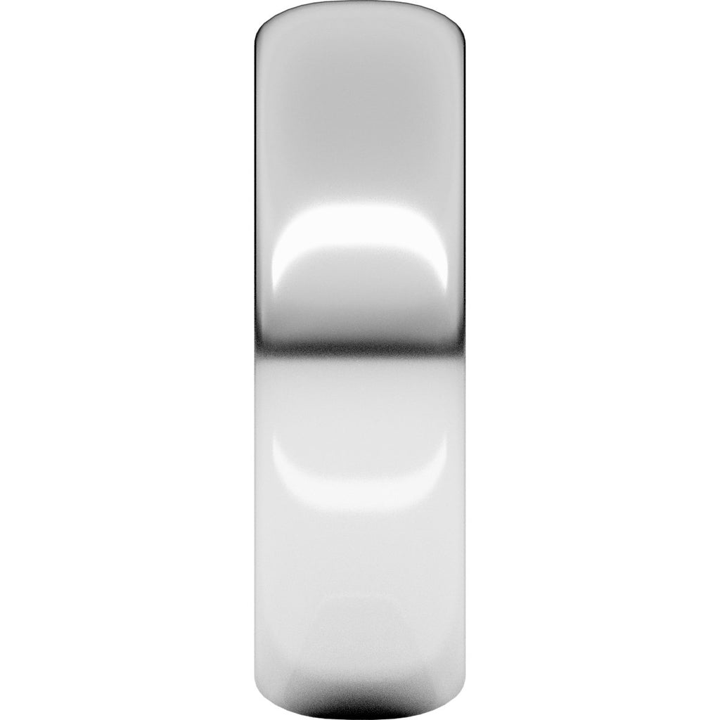 6 mm Half Round Band in 14k white gold