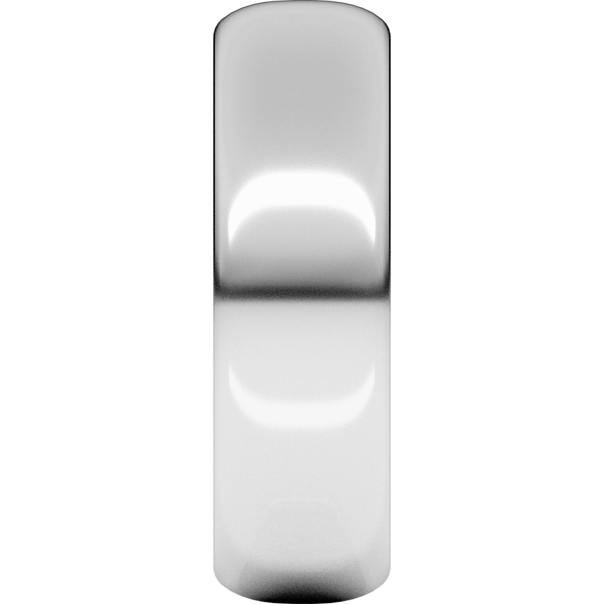 6 mm Half Round Band in 14k white gold