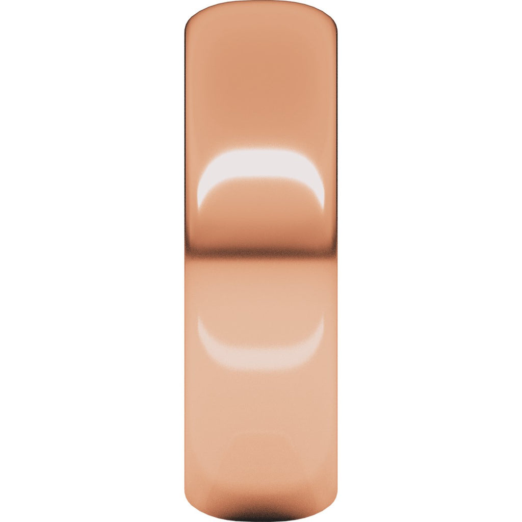 6 mm Half Round Band in 14k rose gold