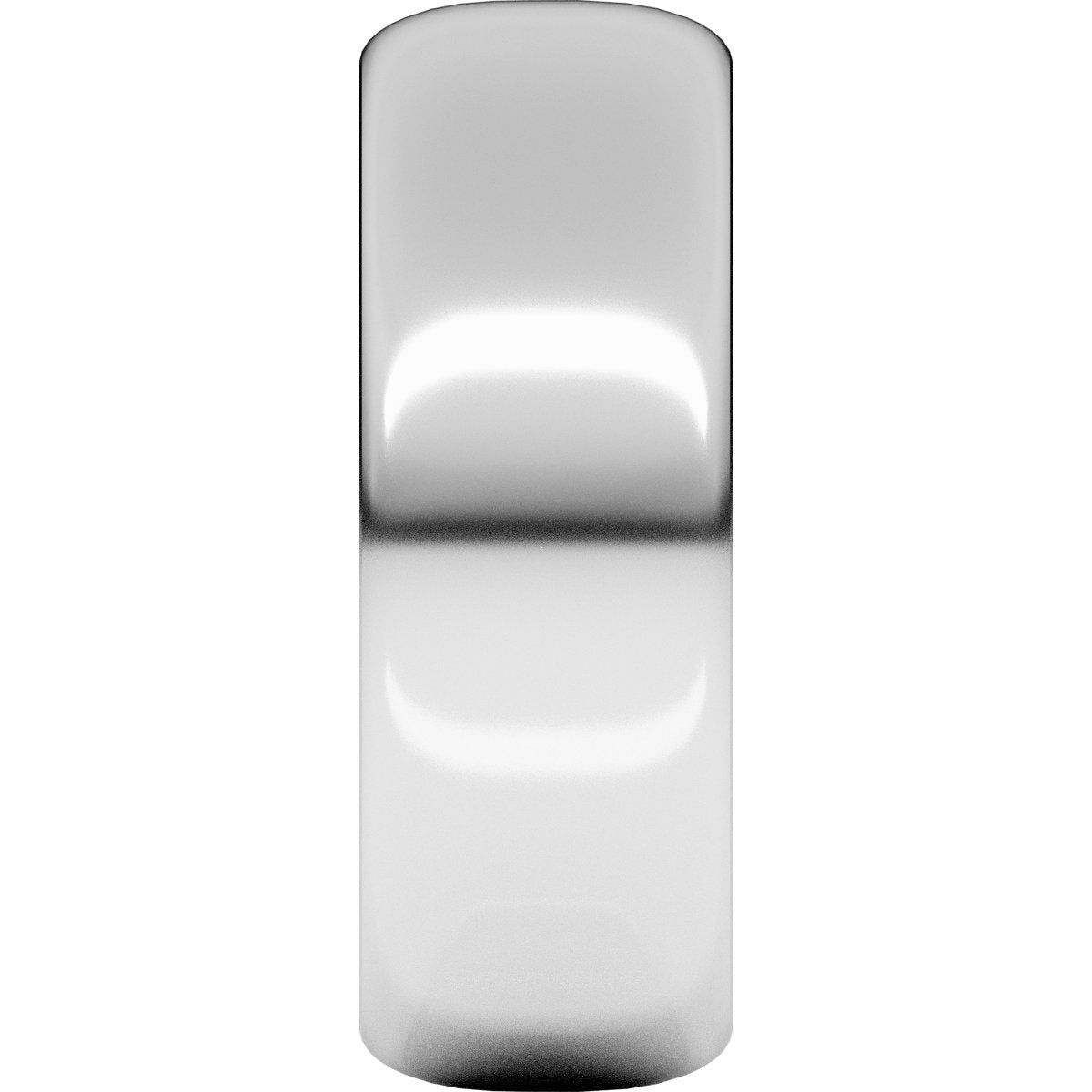 7 mm Half Round Band in 14k white gold