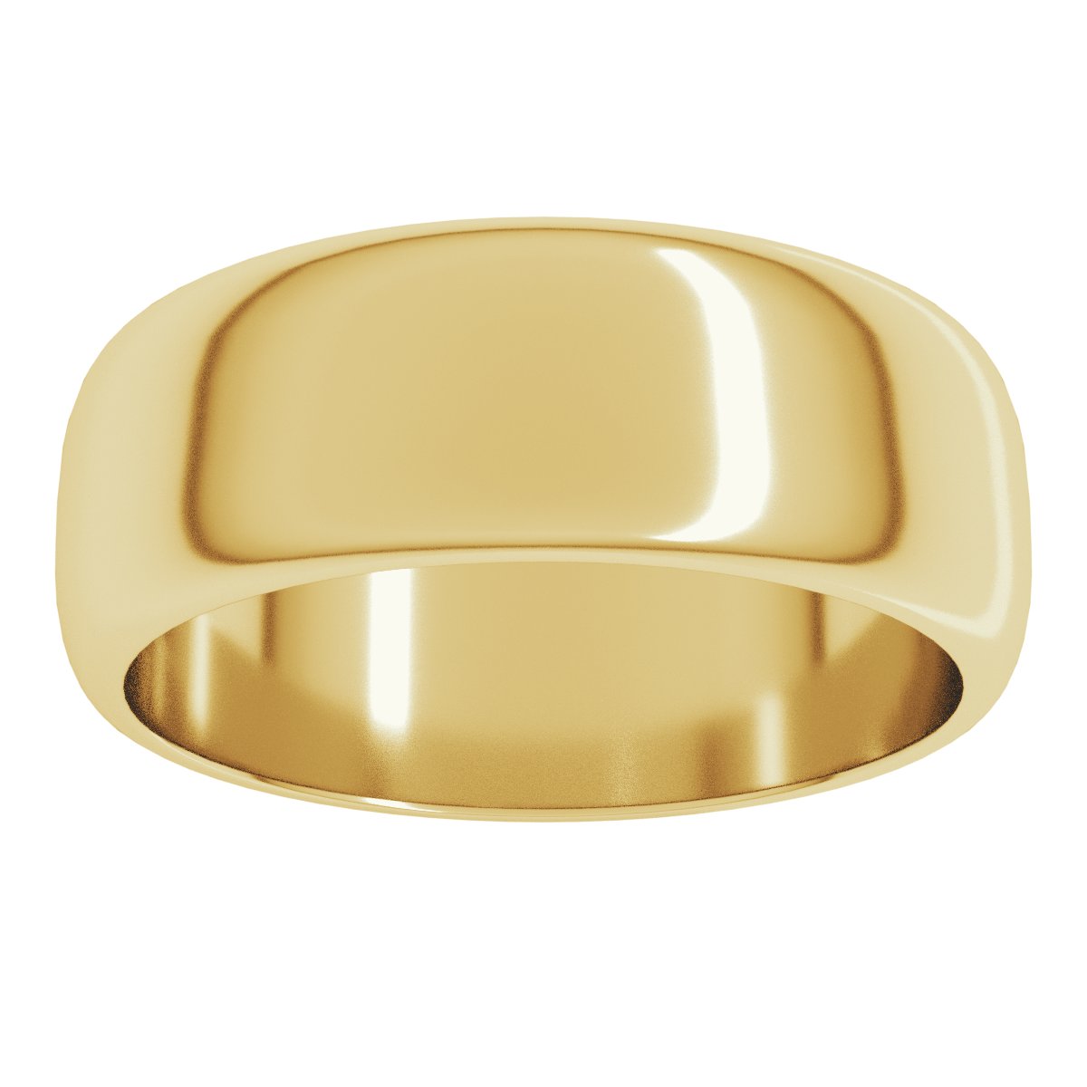 7 mm Half Round Band in 14k yellow gold