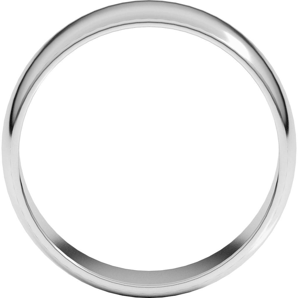 7 mm Lightweight Half Round Band in 14k white gold