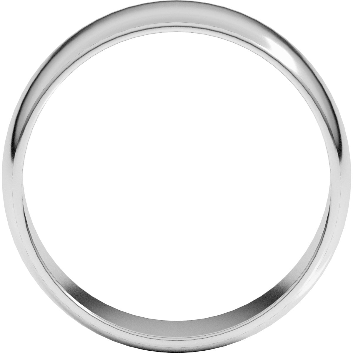 7 mm Lightweight Half Round Band in 14k white gold