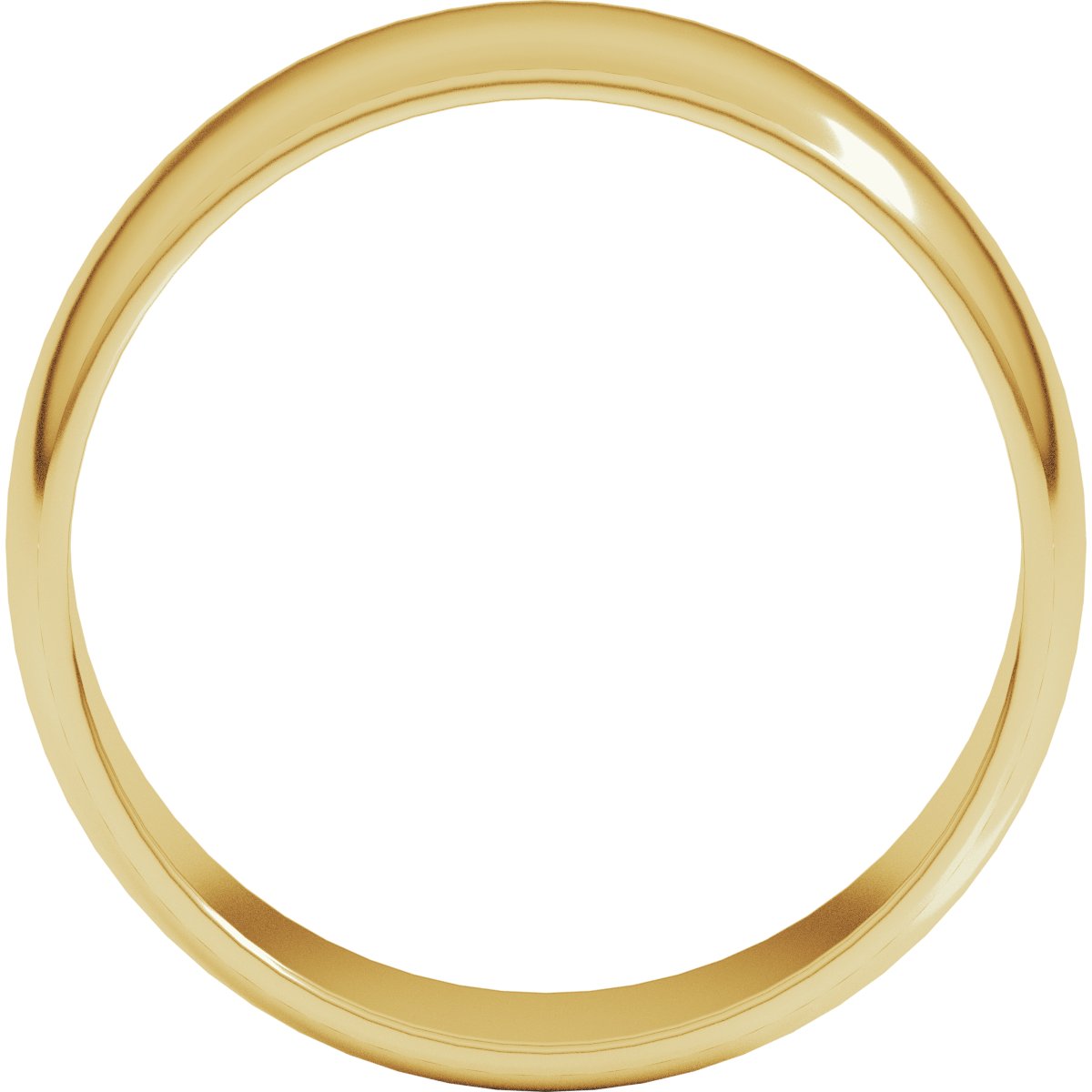7 mm Lightweight Half Round Band in 14k yellow gold