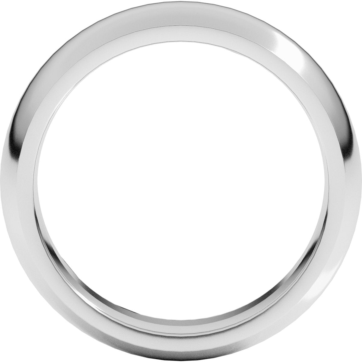 6 mm Comfort-Fit Half Round Band in 14k white gold