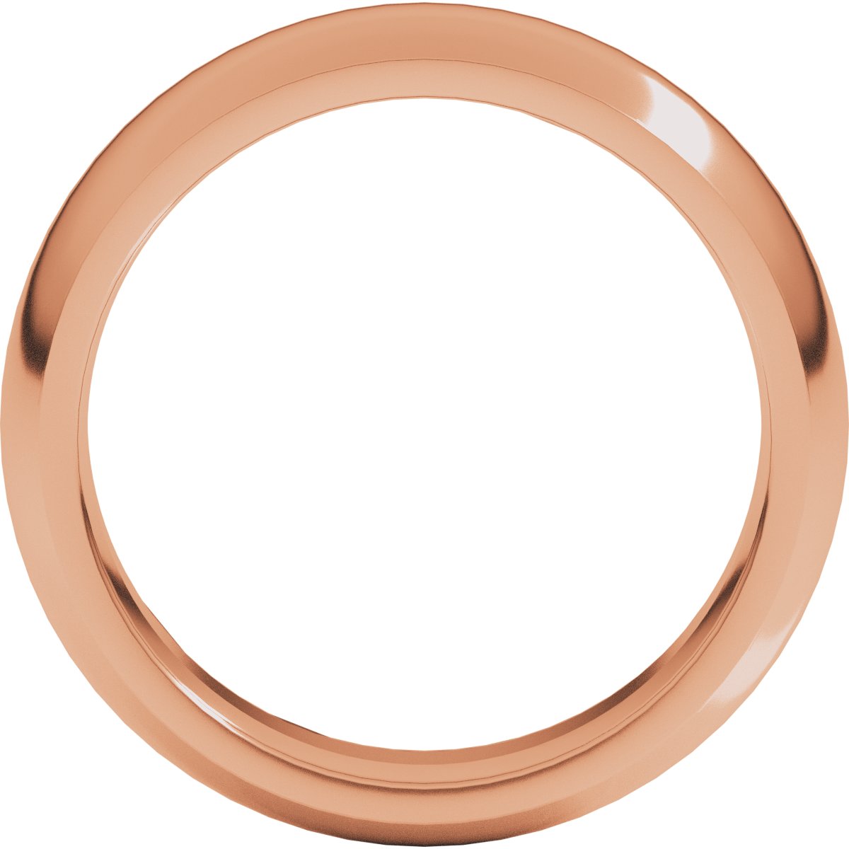 6 mm Comfort-Fit Half Round Band in 14k rose gold