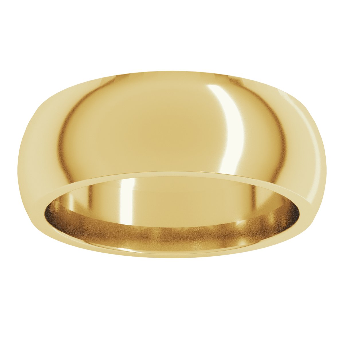 7 mm Comfort-Fit Half Round Band in 14k yellow gold