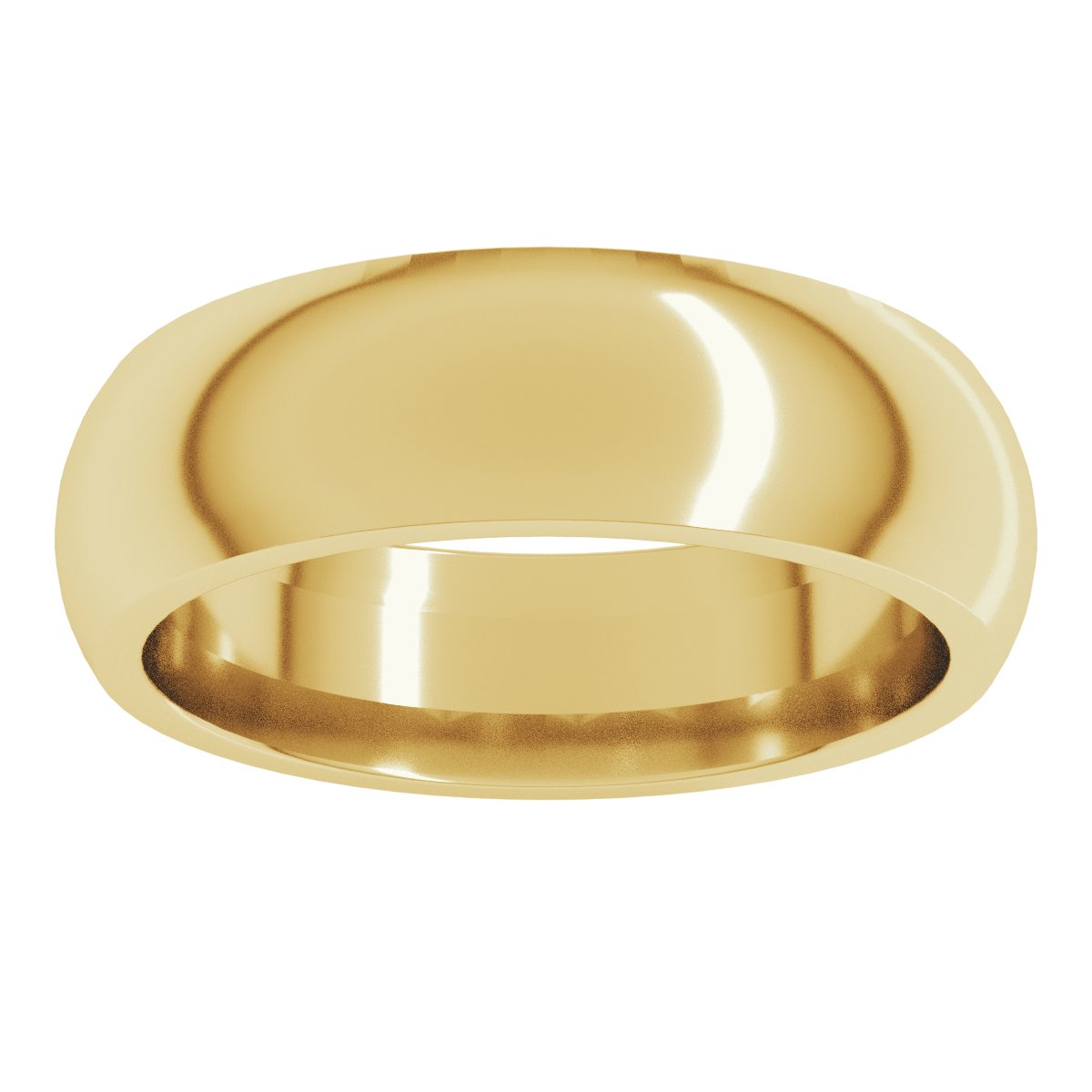 6 mm Comfort-Fit Half Round Band in 14k yellow gold