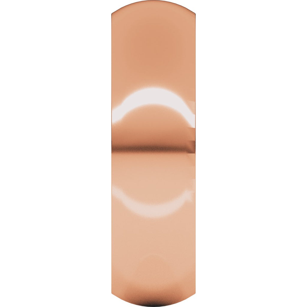 6 mm Comfort-Fit Half Round Band in 14k rose gold