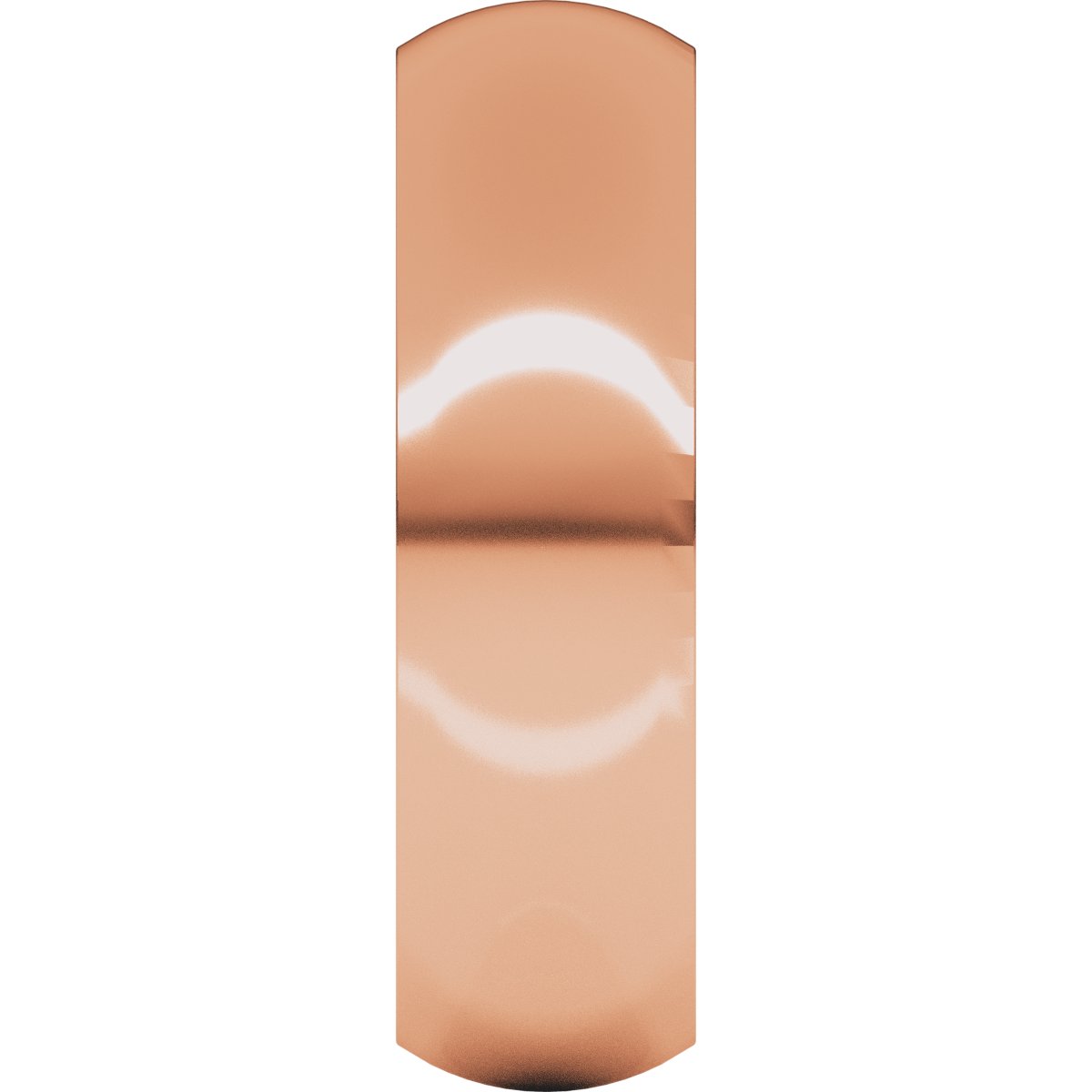 6 mm Comfort-Fit Half Round Band in 14k rose gold