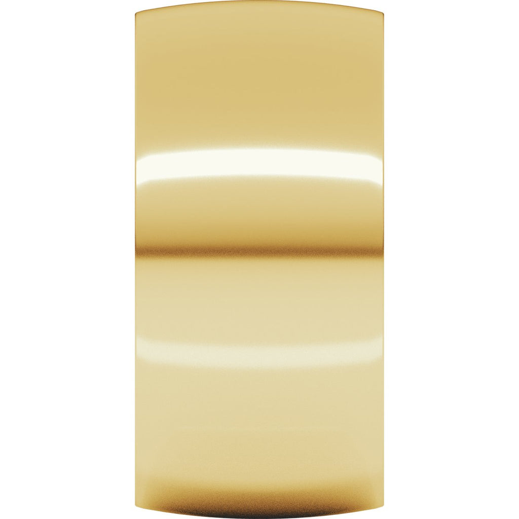 10 mm Lightweight Comfort-Fit Half Round Band in 14k yellow gold