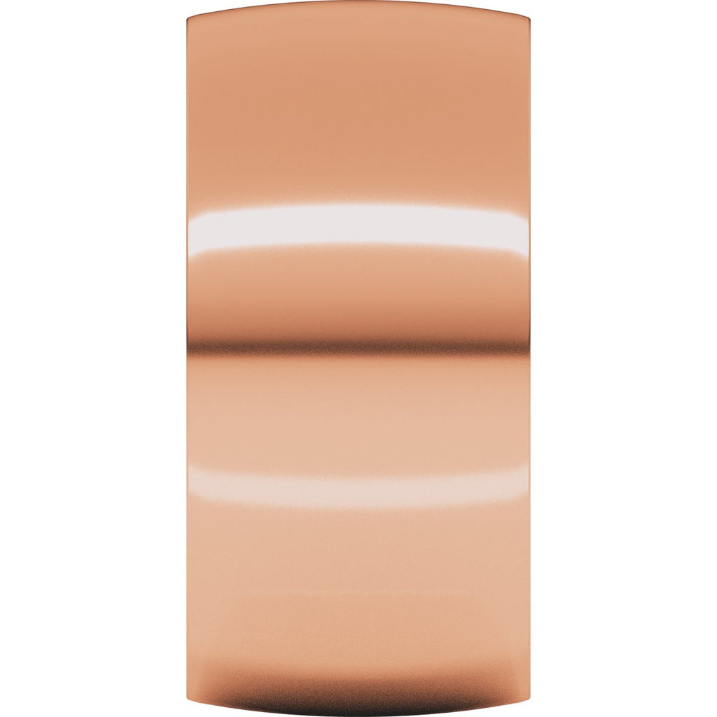 10 mm Lightweight Comfort-Fit Half Round Band in 14k rose gold