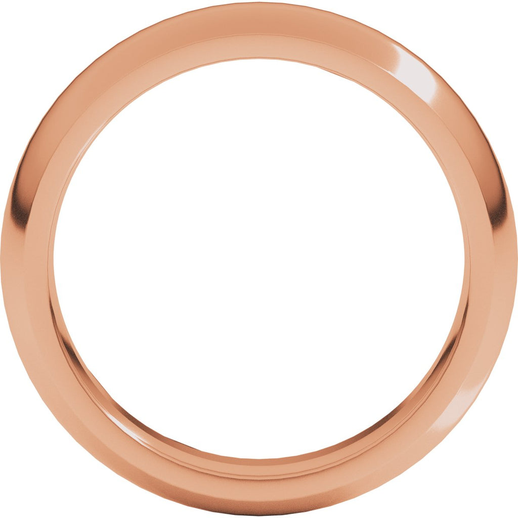 5 mm Comfort-Fit Half Round Band in 14k rose gold