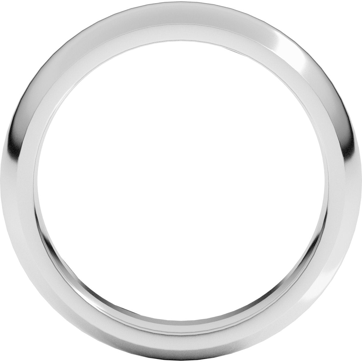 5 mm Comfort-Fit Half Round Band in 14k white gold