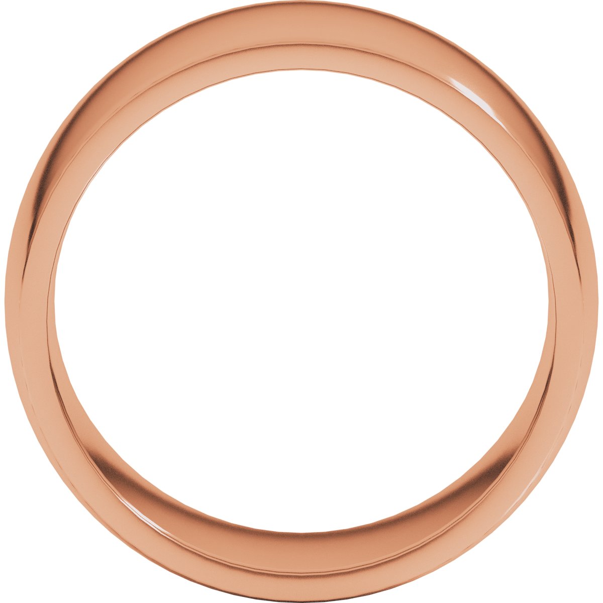 10 mm Lightweight Comfort-Fit Half Round Band in 14k rose gold